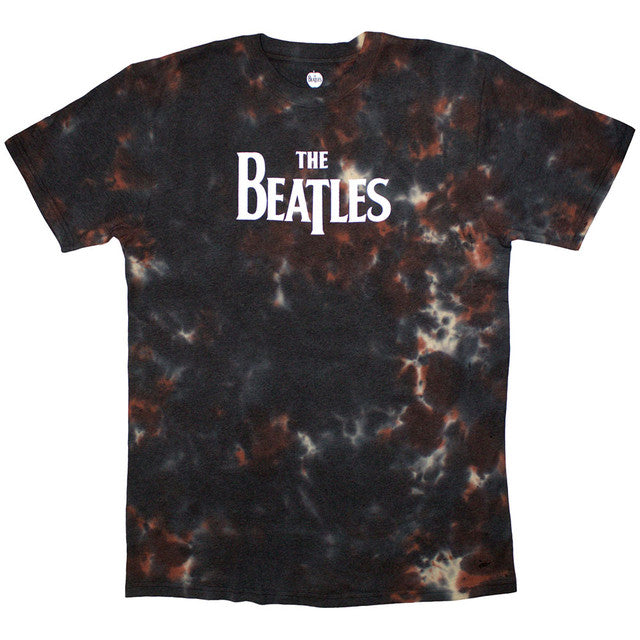 The Beatles: Drop T Logo Unisex T-Shirt (Brown) (Wash Collection)