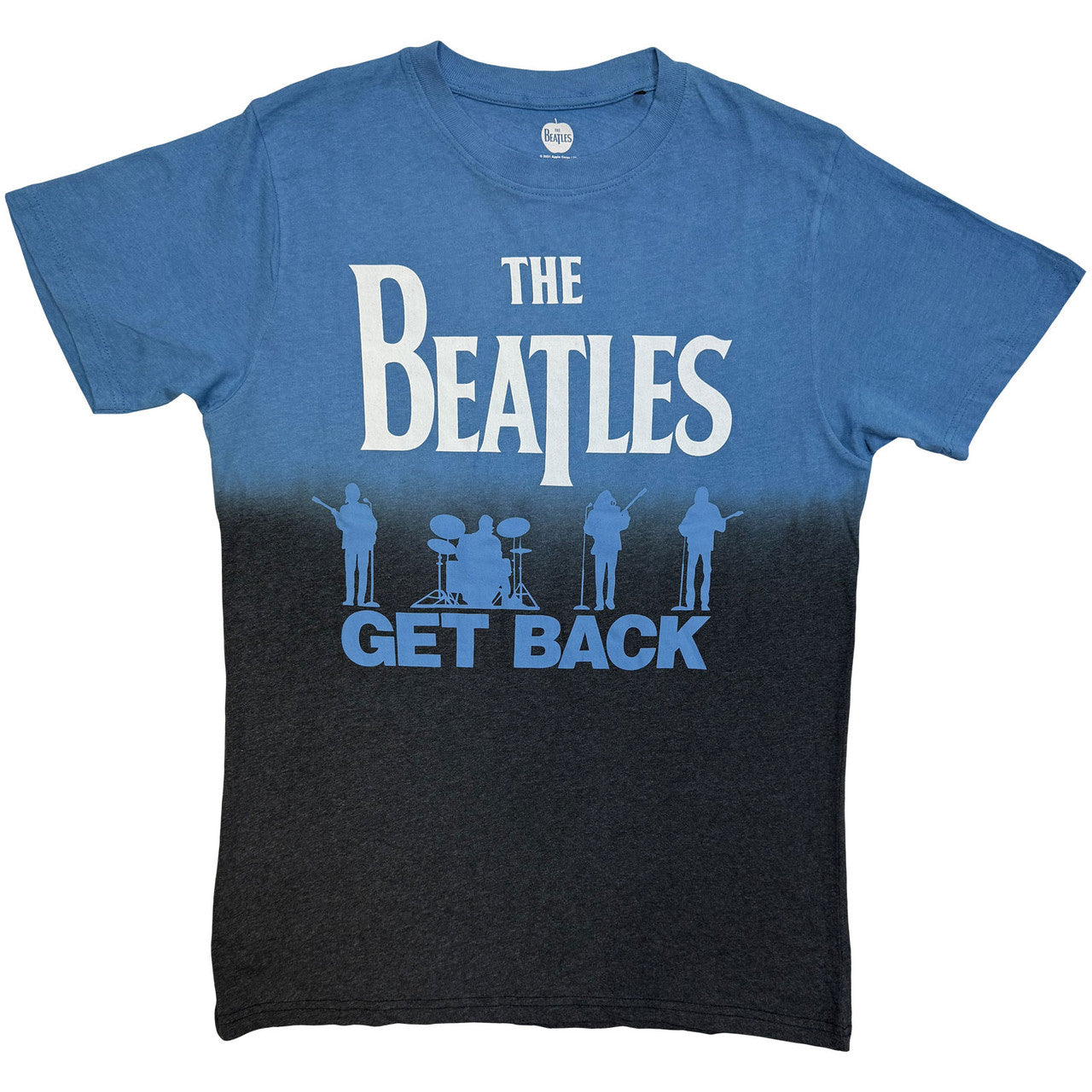 The Beatles Unisex T-Shirt: Get Back (Blue) (Wash Collection)