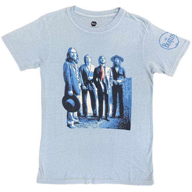 The Beatles: Hat in Hand Unisex T-Shirt (Blue)