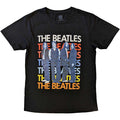 The Beatles: Iconic Multicolour Unisex T-Shirt (Black)