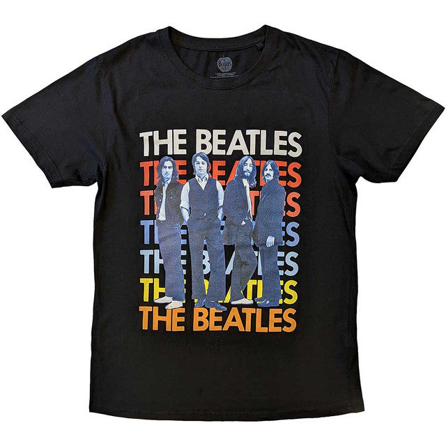 The Beatles: Iconic Multicolour Unisex T-Shirt (Black)