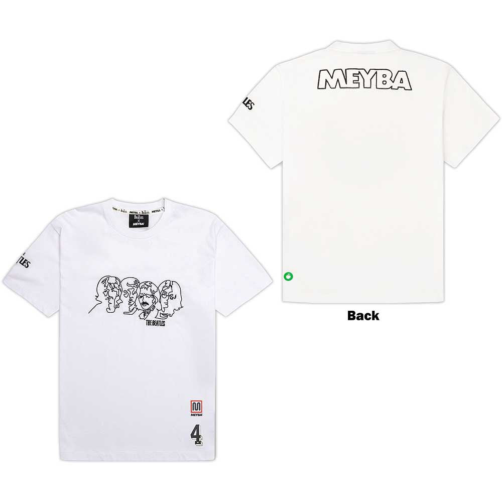 The Beatles: Meyba Embroidered T-Shirt (White)