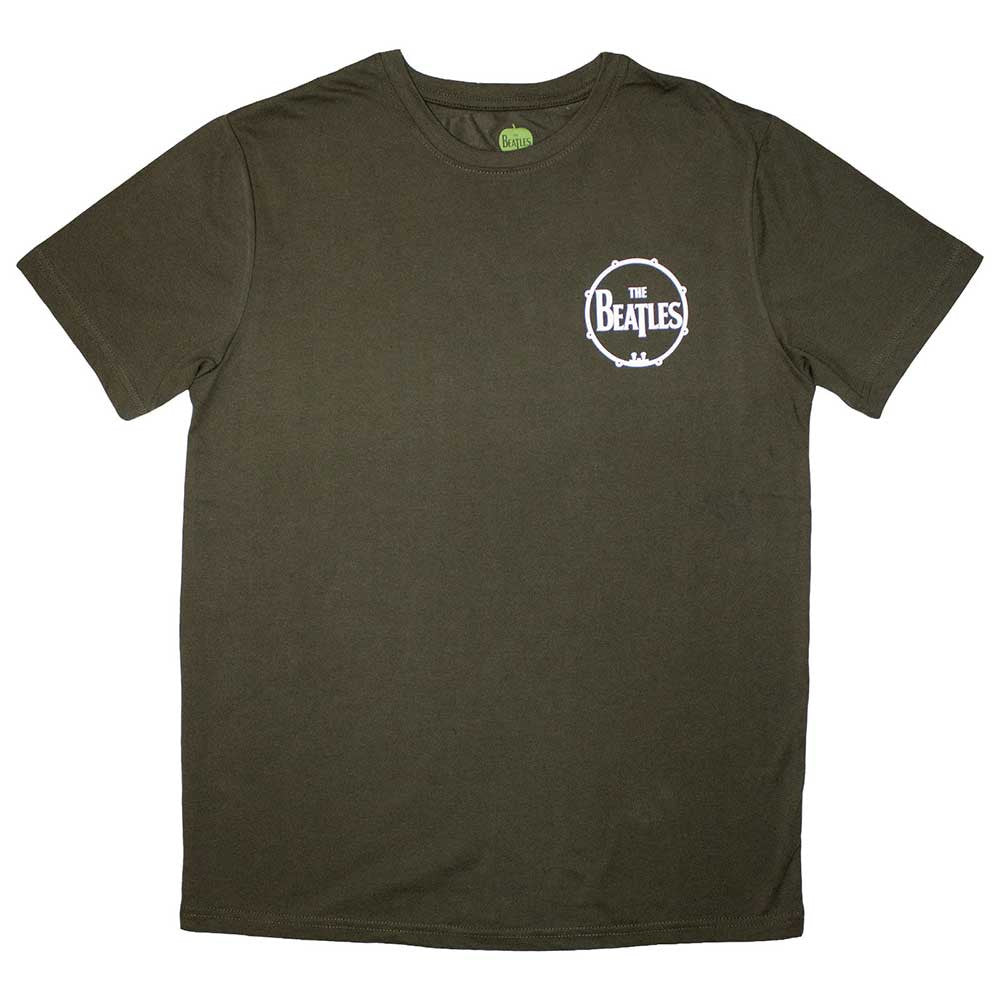 The Beatles: Mini Drum Logo Unisex T-Shirt (Green)