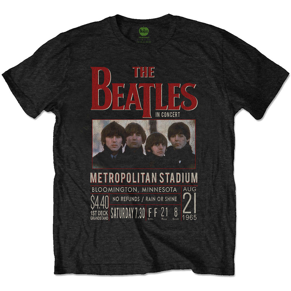 The Beatles: Minnesota 1965 Unisex T-Shirt (Black)