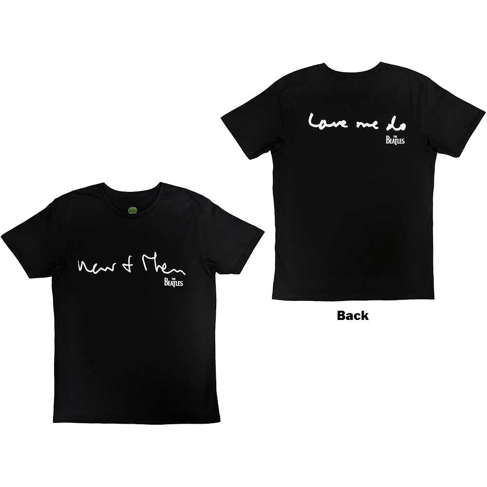 The Beatles Unisex T-Shirt: Now & Then (Black) (Back Print)
