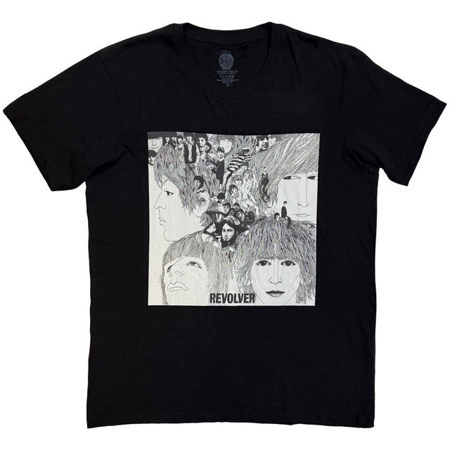 The Beatles: Revolver Album Cover Unisex T-Shirt (Black)