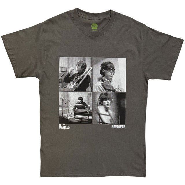 The Beatles: Revolver Studio Shots Unisex T-Shirt (Charcoal Grey)