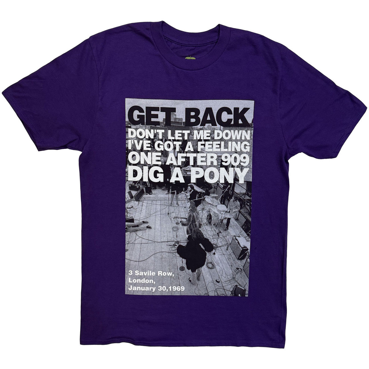 The Beatles: Rooftop Shot Unisex T-Shirt (Purple)