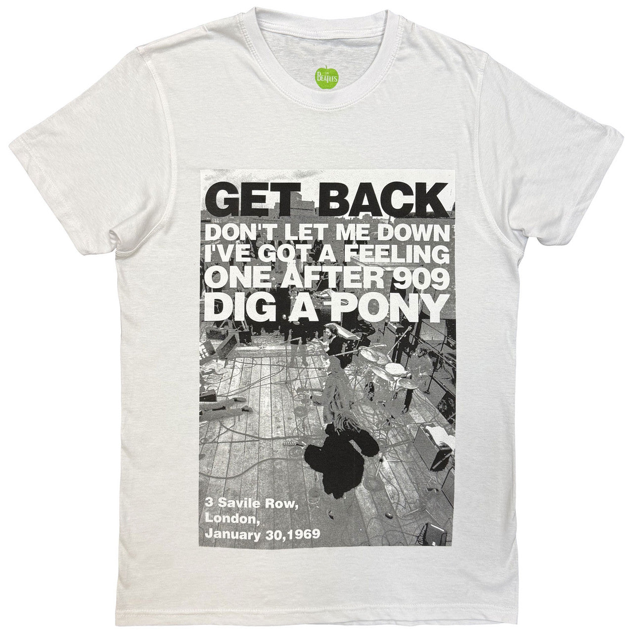 The Beatles: Rooftop Shot Unisex T-Shirt (White)