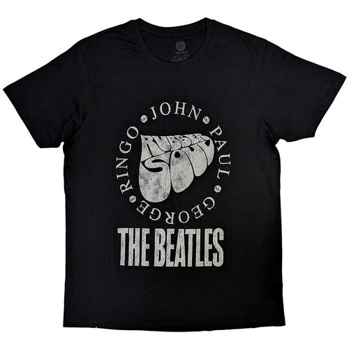 Beatles Rubber Soul black t-shirt with band member names