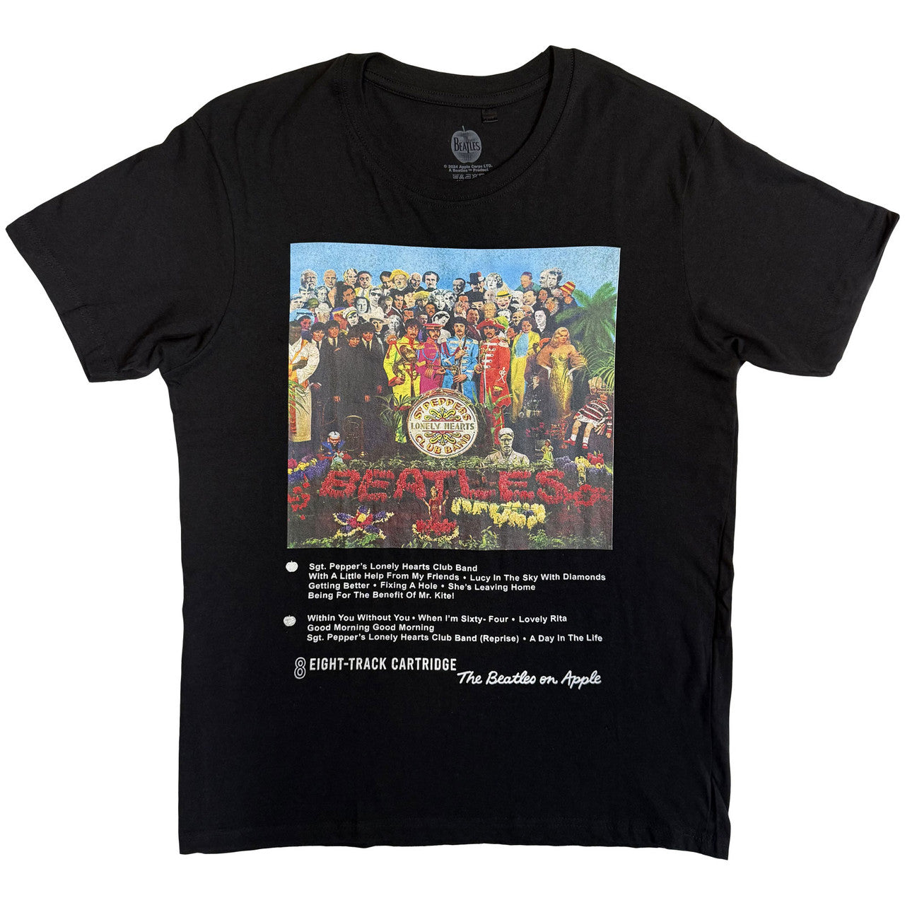The Beatles Unisex T-Shirt: Sgt Pepper 8 Track (Black)