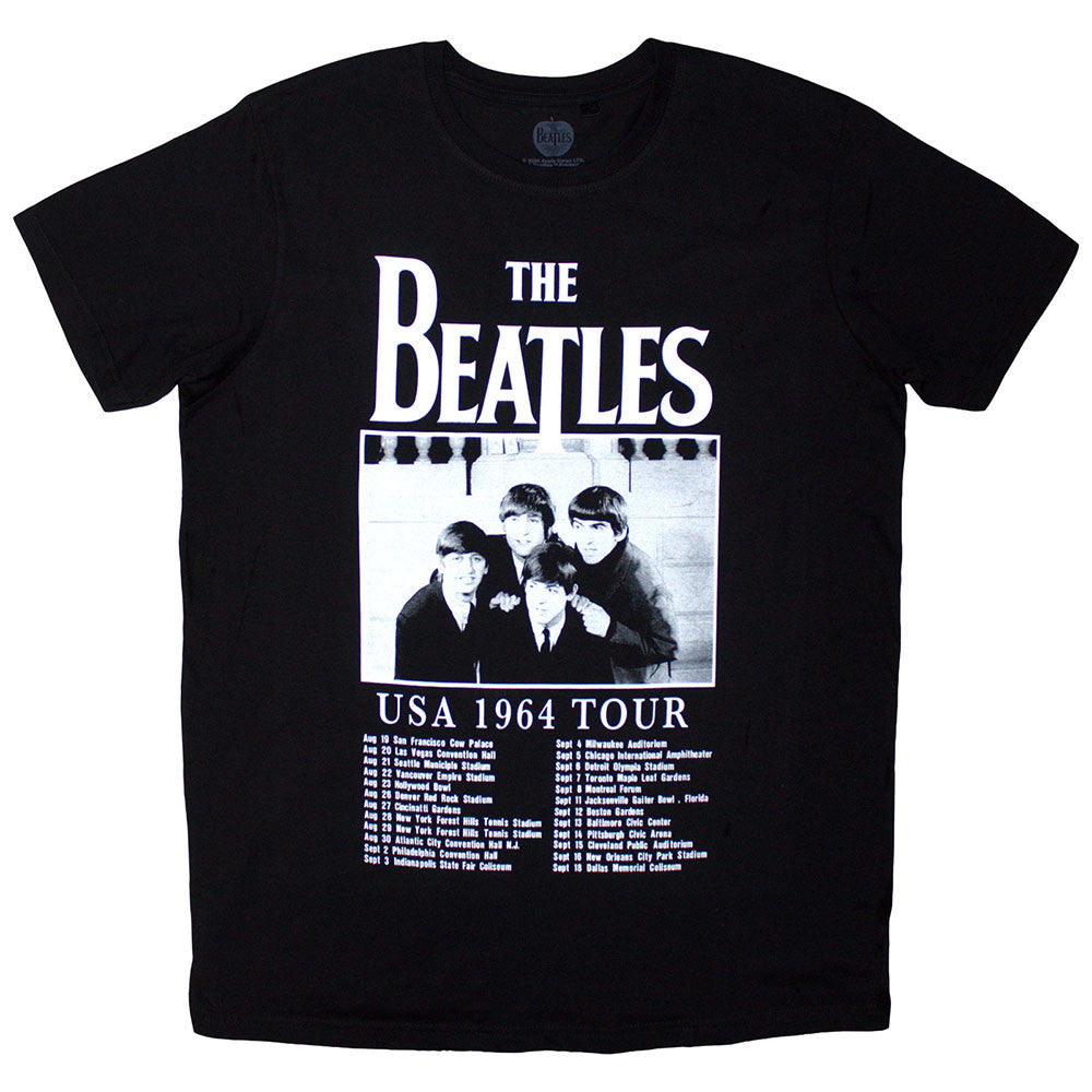 The Beatles: Tour '64 Dates Unisex T-Shirt (Black)