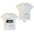 The Beatles: White Album Tracks Unisex T-Shirt (White) (Back Print)