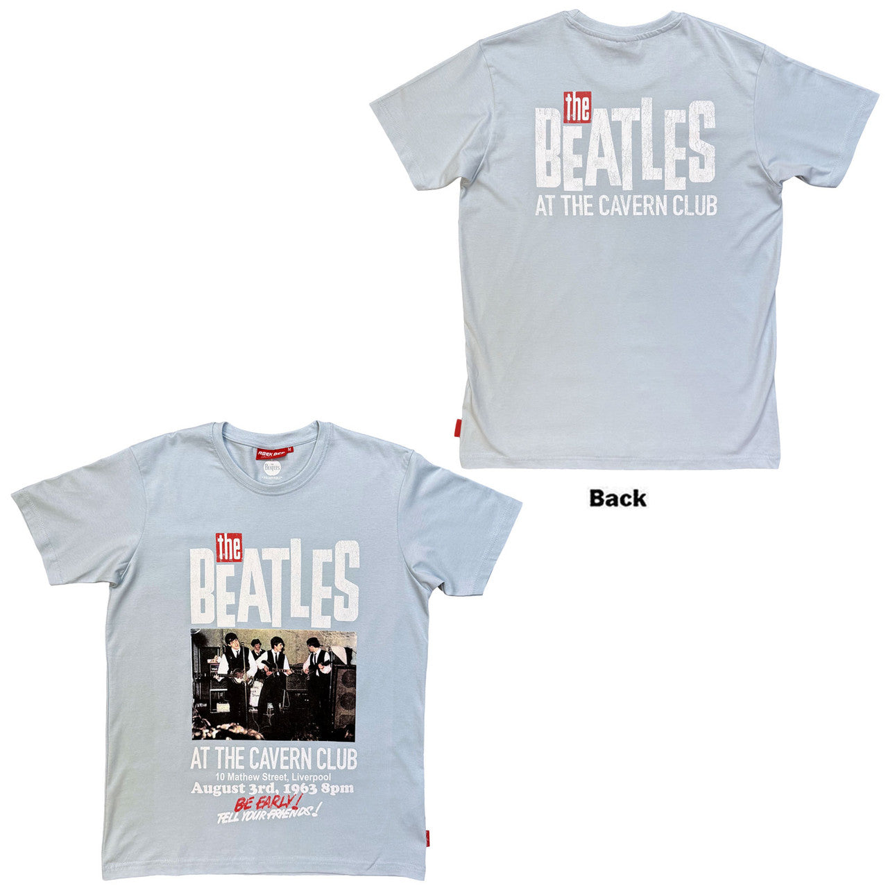 The Beatles: Cavern (Light Blue) Unisex Unplugged T-Shirt