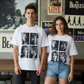 The Beatles: Four Portrait Wash (White) Unisex Unplugged T-Shirt