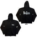 The Beatles Unisex Zipped Hoodie: Drop T Logo (Black) (Back Print)