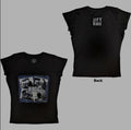 Official Beatles "At The Cavern" Ladies T-Shirt - Black Soft-Style Cotton Short-Sleeve Tee with Front & Back Design for True Cavern Club Fans