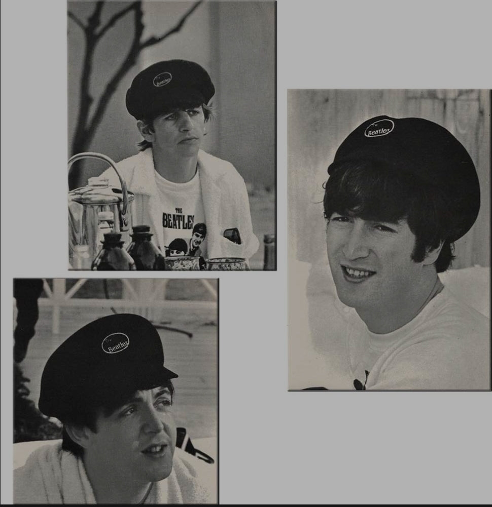 The Beatles Help! Corduroy Hat – Official Licensed US 1964 Oval Logo Cap (Navy Blue)