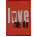 Official Beatles "Love Me Do" Standard Patch - Licensed Woven Iron-On for True Early Fab Four Devotees