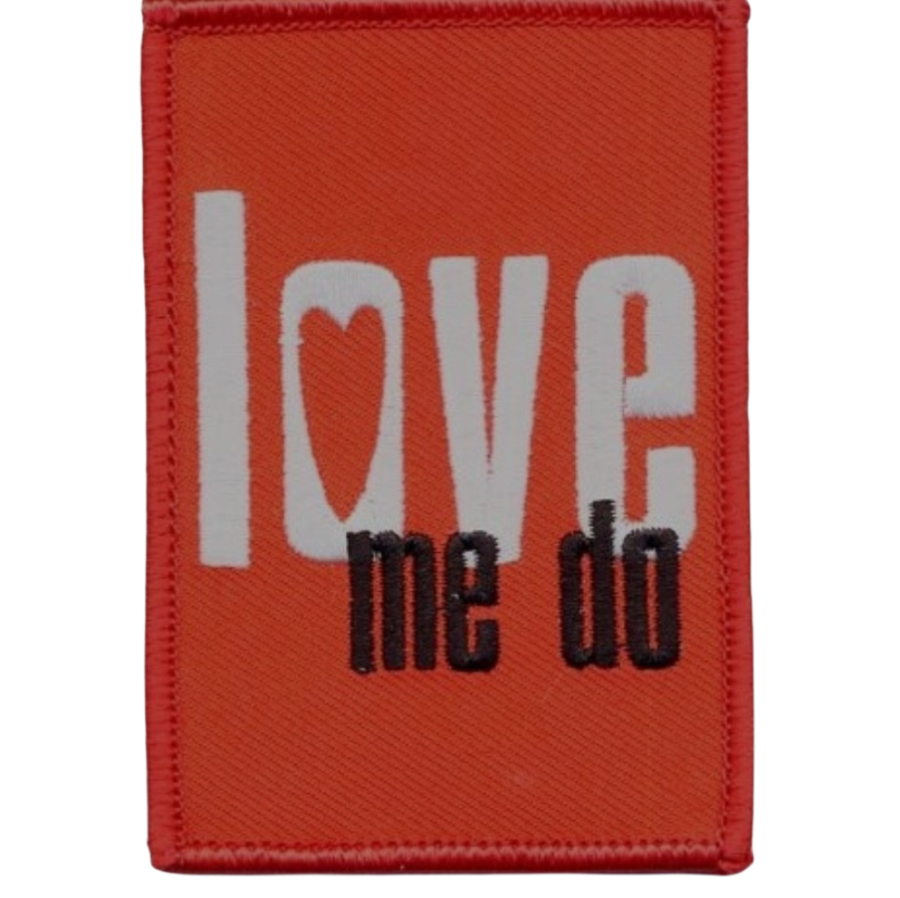 Official Beatles "Love Me Do" Standard Patch - Licensed Woven Iron-On for True Early Fab Four Devotees