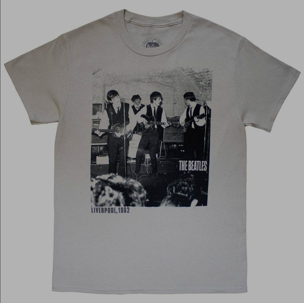 Official Beatles "The Cavern 1962" T-Shirt - Silver Grey Soft-Style Cotton Unisex Tee for True Cavern Club Devotees