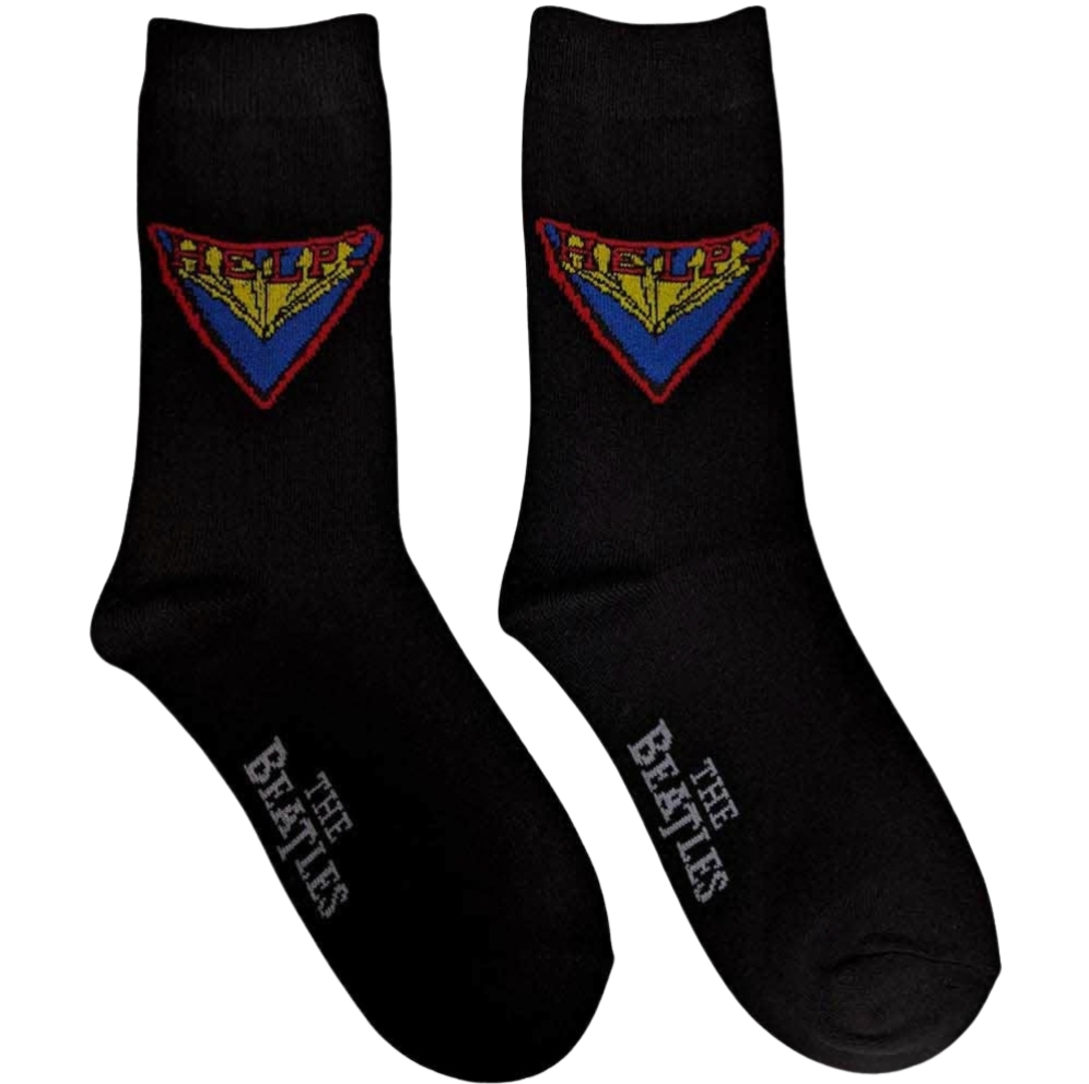 Official Beatles "HELP!" Ankle Socks - Licensed Last-Time-Offered Socks for Mid-60s Fab Four Fans