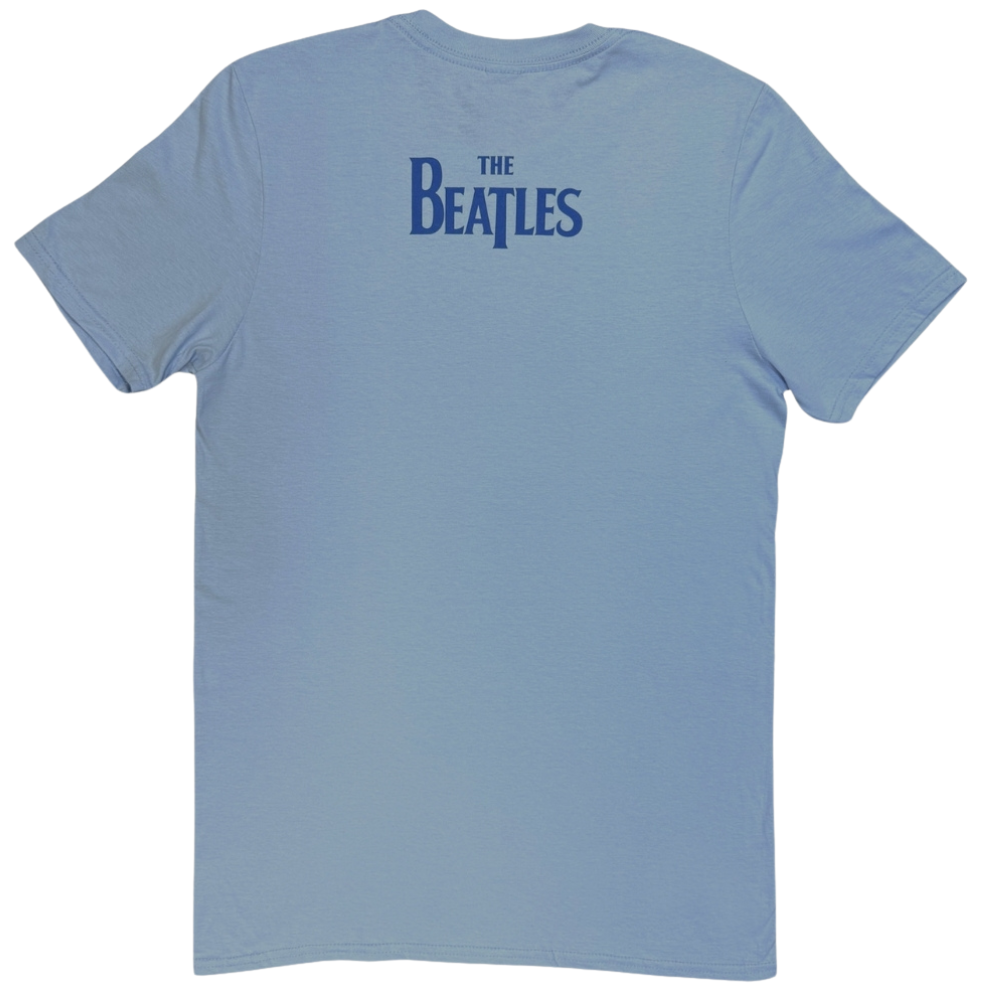 Official Beatles "A Day in the Life" T-Shirt - Light Blue Soft-Style Cotton Unisex Tee with Front & Back Design for Sgt. Pepper Devotees