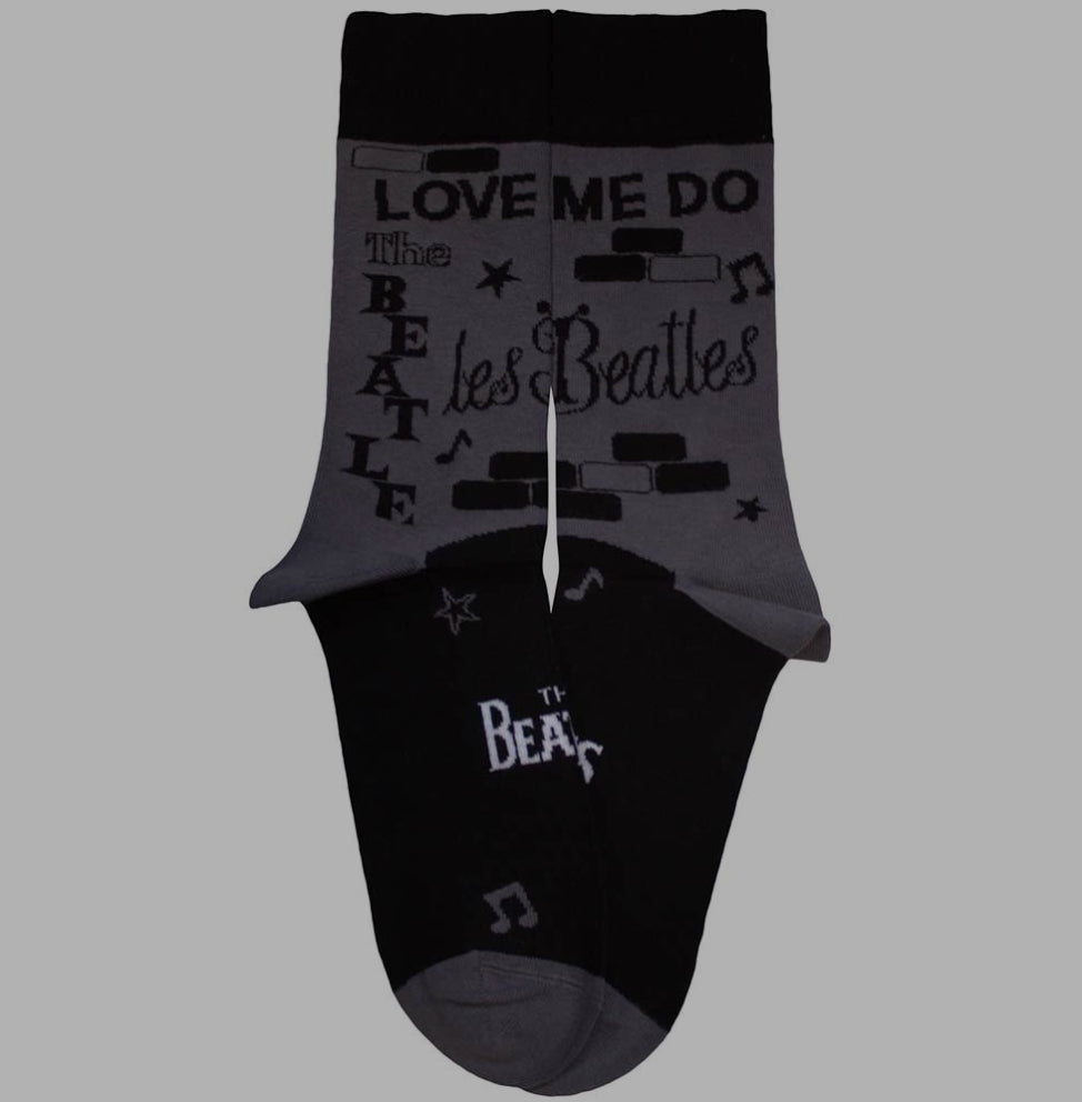 Official Beatles "The Cavern" Ankle Socks - Licensed Charcoal Grey Cotton Blend for Early Fab Four Fans