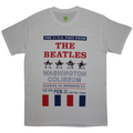 The Beatles Washington '64 Stars & Stripes T-Shirt – Official Licensed White Short Sleeve T-Shirt