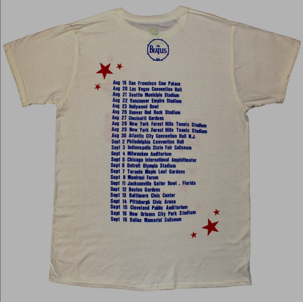 The Beatles American Tour '64 T-Shirt – Official Licensed Natural Short Sleeve T-Shirt (Also Available in Yello)