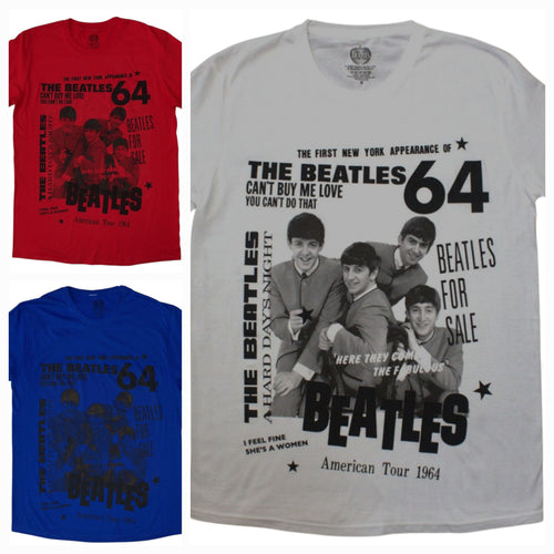 The Beatles American Tour 1964, availablenin red, blue and white