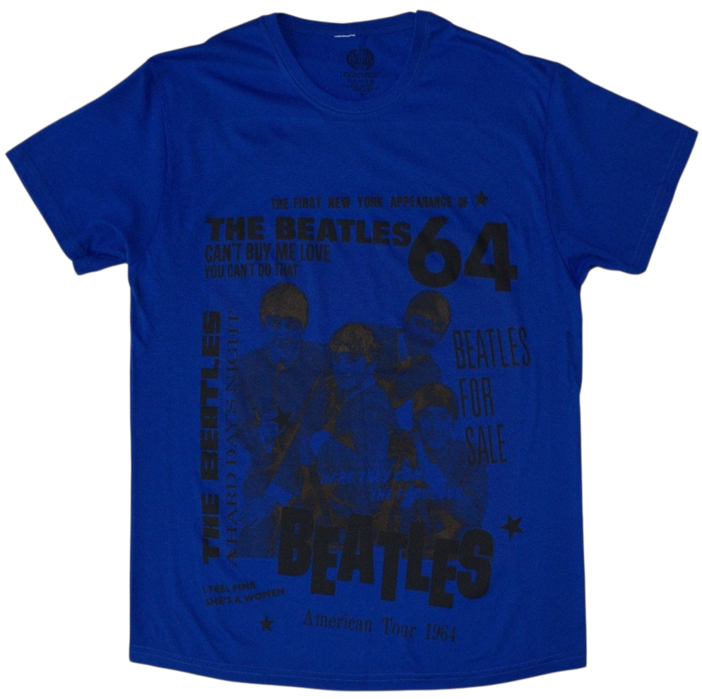 The Beatles 1964 T-Shirt – Official Licensed Short Sleeve T-Shirt Available in White, Blue and Red