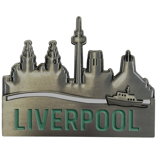 Liverpool Skyline Fridge Magnet – Official Rock Off Premium Magnet | Beatles Hometown Liverpool Souvenir