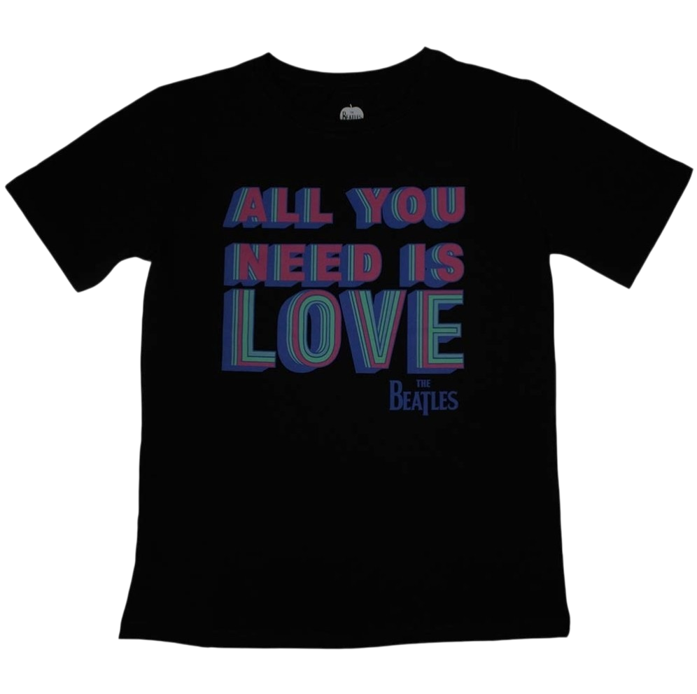 The Beatles “All You Need Is Love” Ladies T-Shirt – Official Licensed (Black or White)