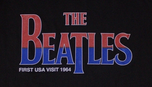 The Beatles First USA Visit T-Shirt – Official Licensed Black Short Sleeve T-Shirt